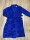 NWT RALPH LAUREN Big Polo Pony Plush Velour Bath Robe Blue L/XL