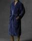 NWT RALPH LAUREN Big Polo Pony Plush Velour Bath Robe Navy Blue L/XL