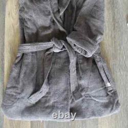 NWT UGG Men's Plush Ribbed Cotton Terry Bath Robe Gray L/XL