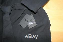 NWT UGG Men's SAMUEL Stretch Cotton Bath Robe BLACK L/XL