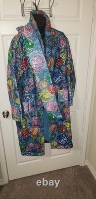 NWT Versace Multicolor-Blu Size X Large Cotton Terry Bathrobe ZACP00008