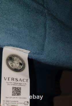 NWT Versace Multicolor-Blu Size X Large Cotton Terry Bathrobe ZACP00008