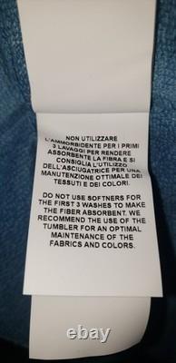 NWT Versace Multicolor-Blu Size X Large Cotton Terry Bathrobe ZACP00008