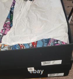 NWT Versace Multicolor-Blu Size X Large Cotton Terry Bathrobe ZACP00008