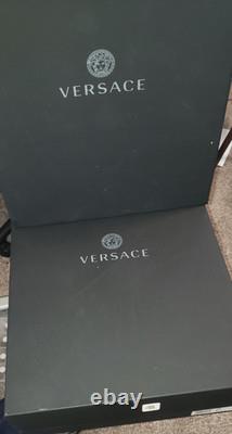 NWT Versace Multicolor-Blu Size X Large Cotton Terry Bathrobe ZACP00008