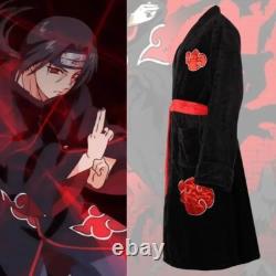 Naruto Bathrobe Akatsuki Dressing Gown Itachi Pajamas Cosplay Ushiwa