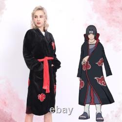 Naruto Bathrobe Akatsuki Dressing Gown Itachi Pajamas Cosplay Ushiwa