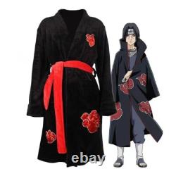 Naruto Bathrobe Akatsuki Dressing Gown Itachi Pajamas Cosplay Ushiwa