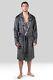 Natori Robe XL Kasem Volcanic Ash Tiger Print Shawl Collar Velour Bath Robe NEW