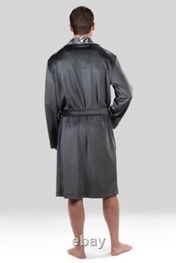 Natori Robe XL Kasem Volcanic Ash Tiger Print Shawl Collar Velour Bath Robe NEW