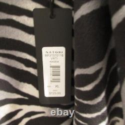 Natori Robe XL Kasem Volcanic Ash Tiger Print Shawl Collar Velour Bath Robe NEW