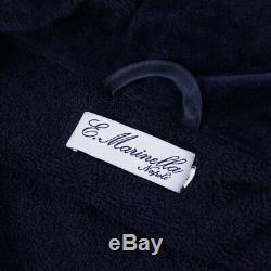 New E. MARINELLA NAPOLI French Terry Belted Cotton Bathrobe L Robe + Box