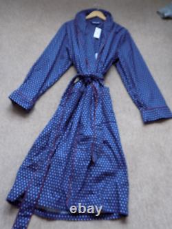 New & Lingwood Inspired Cotton Luxury Dressing Bath Kimono Gown Robe Mens M