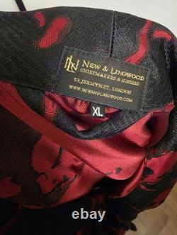 New & Lingwood Royal Skull Dressing Gown Heavy Silk Gown. Xl. Rare Pattern