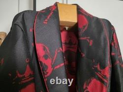 New & Lingwood Royal Skull Dressing Gown Heavy Silk Gown. Xl. Rare Pattern