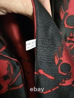 New & Lingwood Royal Skull Dressing Gown Heavy Silk Gown. Xl. Rare Pattern