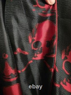 New & Lingwood Royal Skull Dressing Gown Heavy Silk Gown. Xl. Rare Pattern