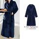 New Men's Bathrobe Women's Kimono Bathrobe Winter Flannel Gown Thick Nightgown