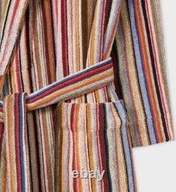 New Paul Smith Signature Stripe Towelling Dressing Gown Bath Robe Size M