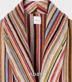 New Paul Smith Signature Stripe Towelling Dressing Gown Bath Robe Size M