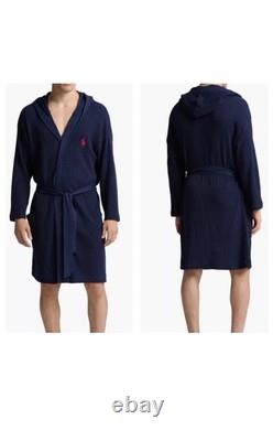 New Polo Ralph Lauren Men's Plush Fleece Robe Shawl Collar Pony Small/Medium