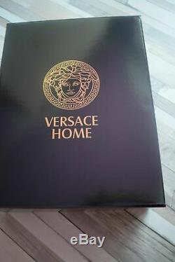 New Robe Versace Medusa Symbol Bathrobe 100% Cotton Black & Gold With Box