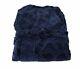 New Roberto Cavalli Cotton Long Jerapah Blue Hooded Bathrobe Size S/m
