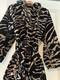 New Roerto Cavalli Cotton Velour Tiger Print Hooded Bathrobe Size XXL