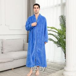New Velvet Bathrobe Plus Nightgown Men Women Thickening Pajamas Flannel Home