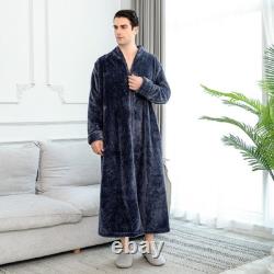 New Velvet Bathrobe Plus Nightgown Men Women Thickening Pajamas Flannel Home
