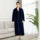 New Velvet Bathrobe Plus Nightgown Men Women Thickening Pajamas Flannel Home