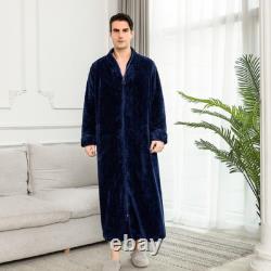 New Velvet Bathrobe Plus Nightgown Men Women Thickening Pajamas Flannel Home