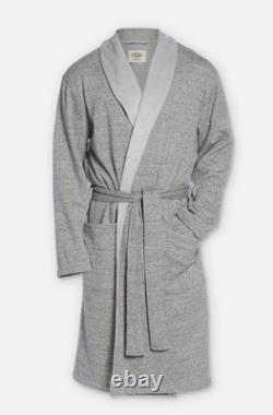 Nwt Ugg Men's Robinson Shawl Collar Robe- Gray- M/l
