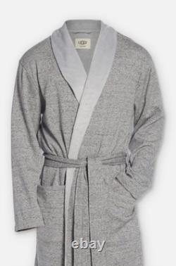 Nwt Ugg Men's Robinson Shawl Collar Robe- Gray- M/l