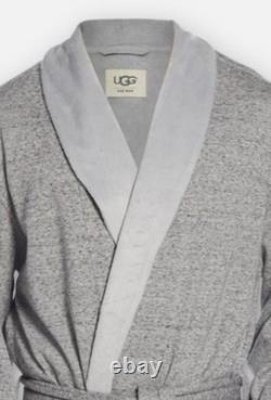 Nwt Ugg Men's Robinson Shawl Collar Robe- Gray- M/l