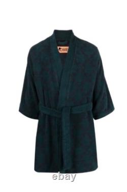 Off-White Virgil Abloh Terry-cloth Bath Robe Men's Size Small/Med Dark Green