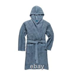 Onsen Supima Waffle Bath Robe Denim Size Medium New