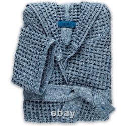 Onsen Supima Waffle Bath Robe Denim Size Medium New