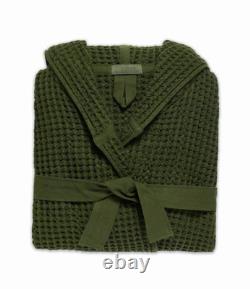 Onsen Supima Waffle Bath Robe Forest Green Size Large New with Bag
