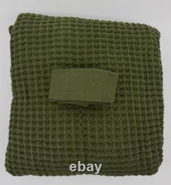 Onsen Supima Waffle Bath Robe Forest Green Size Large New with Bag