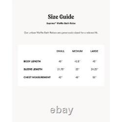 Onsen Supima Waffle Bath Robe White Size Small New