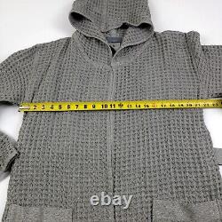 Onsen for Huckberry The Waffle Hooded Bath Robe Small New NWOT Gray S $195