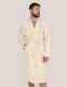 Organic Cotton Bath Robe Luxury Sustainable Unisex Undyed Color Grown White