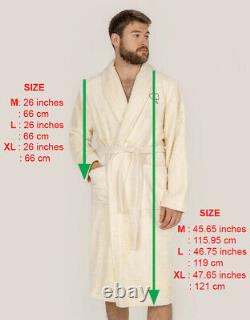 Organic Cotton Bath Robe Luxury Sustainable Unisex Undyed Color Grown White