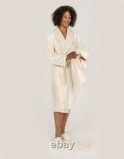 Organic Cotton Bath Robe Luxury Sustainable Unisex Undyed Color Grown White
