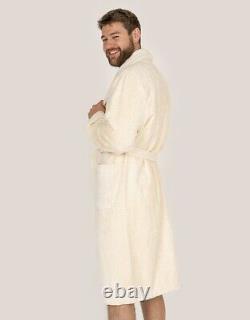 Organic Cotton Bath Robe Luxury Sustainable Unisex Undyed Color Grown White