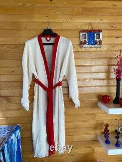 Oversize Elephant pattern turkish Organic Cotton Robe, Kimono, Spa robe
