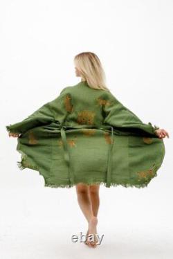 Oversize Ethnic pattern turkish Organic Cotton Robe, Kimono, Spa robe, Bathrobe