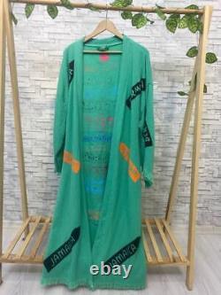 Oversize Modern pattern turkish Organic Cotton Robe, Kimono, Spa robe, Bathrobe