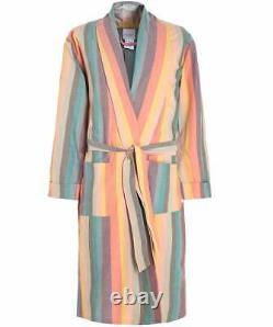 PAUL SMITH Artist Stripe Dressing Gown MENS multi stripe Bath Robe XLARGE (XL)